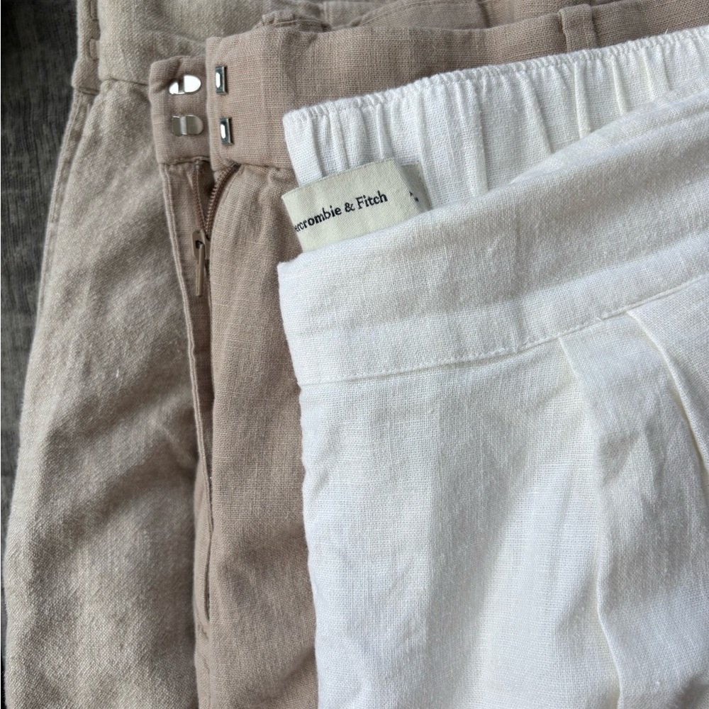 Abercrombie & Fitch Wide Leg Linen Pants (ALL Three)